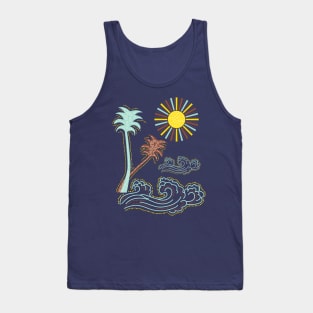 Tropical Sea Waves Tank Top